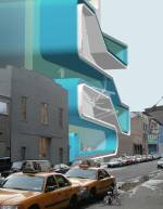Eyebeam Museum of Art and Technology, New York, NY, USA, 2001 (on hold). Diller Scofidio + Renfro. Rendering, south-west-view. &copy; Diller Scofidio + Renfro