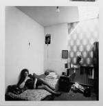 Nancy Hellebrand. <em>Marion in a Bed Sitter, </em>July 1974. Silver Gelatin. &copy;&nbsp;Copyright Nacy Hellebrand.