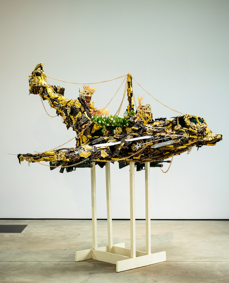 Hew Locke, Golden Horde 1, 2006. Mixed media. Courtesy of The David and Indrė Roberts Collection and the artist. Photo: Chip Creative.