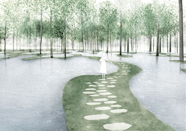 Junya Ishigami, Park Groot Vijversburg Visitor Centre, Tytsjerk, the Netherlands, 2012-17. © junya.ishigami+associates.