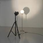 Haegue Yang. <em>Relational Irrelevance (Version Utrecht)</em>, 2006. Floor lamp, spotlight, timer. Photograph by Ken Adlard. Courtesy of the artist and Lisson Gallery, London &copy; Haegue Yang, 2007