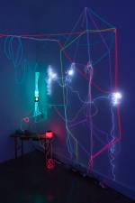 Dr Irene Barberis. The Tapestry of Light of Light Project: The Art and Science of Illumination, 2010. Luminescent tapestry, designed by Irene Barberis, woven at the Australian Tapestestry Workshop.

Light Drawing: Precious Stones; The New Jerusalem, Lumen wall- work # 10. (Reference Revelation 19: 21, 22.) 2012.

Photograph: Mark Ashkanasy.