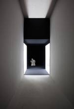 Virgile Ittah. Untitled, (For man would remember each murmur), 2013. Installation view. Mixed wax, marble dust and fabric, 1200 x 180 x 365 cm.