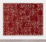 Rashid Johnson. Anxious Red Painting August 13th, 2020. Oil on linen
239.1 x 305.1 x 5.1 cm. Photo: Martin Parsekian. © Rashid Johnson. Courtesy the artist and Hauser & Wirth.