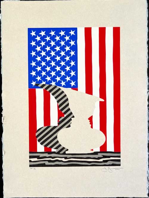 Jasper JOHNS, Untitled 2000. Linocut on paper 22" x 17". Collection Walker Art Center, Minneapolis © Jasper Johns/Licensed by VAGA, New York, NY