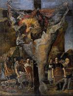 John Bellany. Allegory, 1964, (middle panel). Oil on canvas, 212.50 x 413.50 cm
Scottish National Gallery of Modern Art.