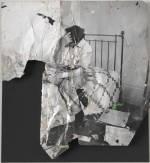 John Deakin. Photograph of Lucian Freud, c1964. Gelatin silver print with paper clips, 32.3 x 32.3 x 1.5 cm. Collection Dublin City Gallery, The Hugh Lane. Photograph courtesy The Museum of Modern Art, New York, Department of Imaging and Visual Resources. 
Photograph: John Wronn.
