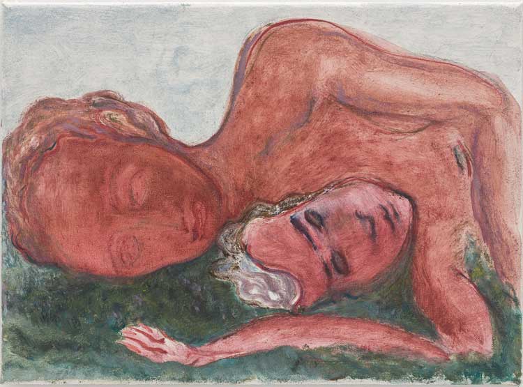 Behrang Karimi. Protectere, 2022. Oil on linen, 33 x 45 cm (13 x 17 3/4 in). © Behrang Karimi, courtesy Maureen Paley, London. Photo: Mark Blower.