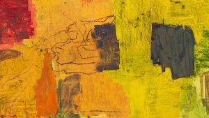 Although he gave up his academic studies in natural history to pursue his art, what is clear from this small and vibrant retrospective is that he never lost his love for geology