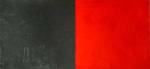 Karel Nel, Seam, 2002. Red pigment, carboniferous material formed on 
        the Gondwanaland mass before the splitting of the continents, linen/fibre 
        grid. 48 inches high x 95 inches wide, 122 x 242 cm