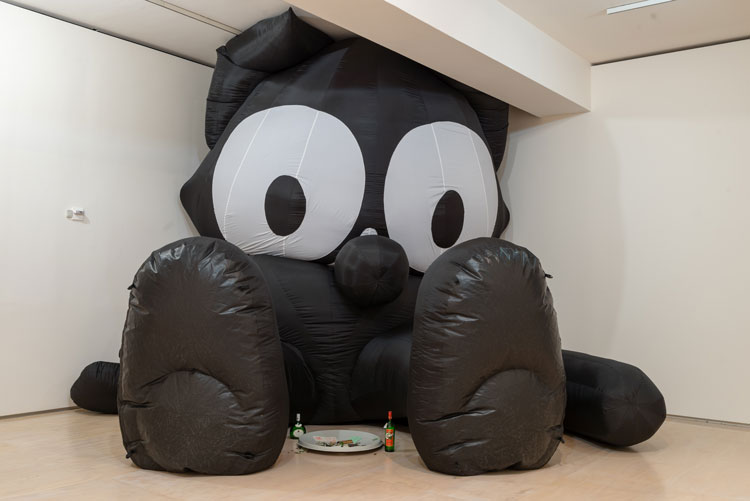 Mark Leckey. Containers and Their Drivers, installation view, MOMA PS1, New York, 23 October 2016 - 5 March 2017. Photo: Pablo Enriquez. Image courtesy the Artist and Cabinet, London.