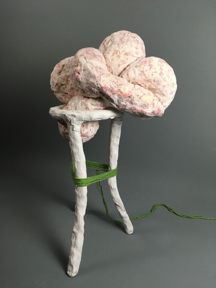 Sam Lucas. Fleshing it out, 2018. Ceramic, textile, 50 x 30 x 20 cm. Photo: Sam Lucas.