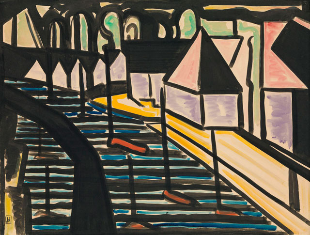 Jacoba van Heemskerck. Sailing Picture, c1915. © Moderna Museet, Stockholm. Donation from Nell Walden, 1958.