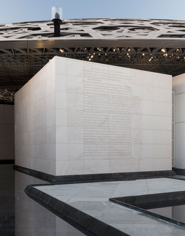 Jenny Holzer. For Louvre Abu Dhabi, 2017. © Louvre Abu Dhabi. Photograph: Marc Domage.