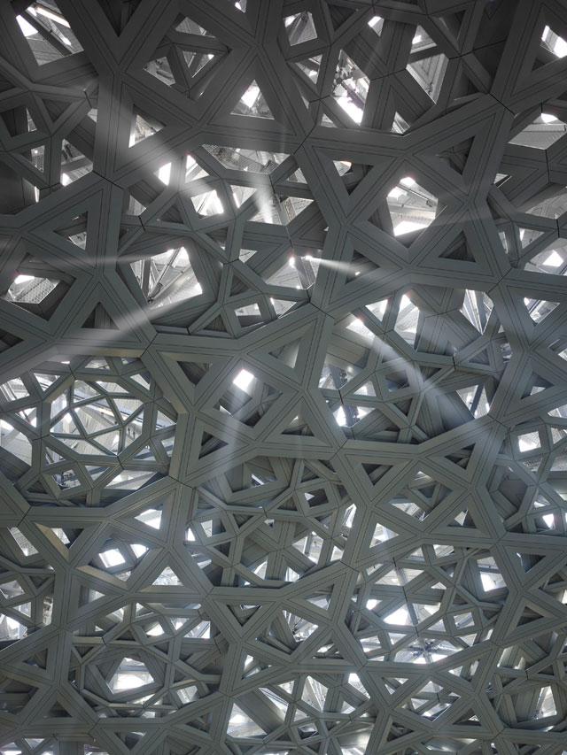 Louvre Abu Dhabi, Rain of light. © Louvre Abu Dhabi. Photograph: Roland Halbe.