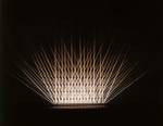 Julio Le Parc. Lumières alternées, 1993. Apparatus: painted wood, painted metal and controlled lights;
Semicircular white projection surface. Apparatus: 40 x 209 x 36 cm; semicircular projection surface: diameter approx. 453 cm. Edition of nine, no. 1/9.