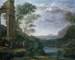 Claude Lorrain. <em>Ascanius Shooting the Stag of Sylvia,</em> 1682. Oil on canvas, 120 x 150 cm. 

        Inscribed: <em>CLAVDIO. I. V. F. A ROMAE 1682 Come. Ascanio. saetta il. Cervo di Silvia figliuola di Tirro lib. 7. Vig.
and CLAVDIO ROM</em>. 

© Ashmolean Museum, University of Oxford.