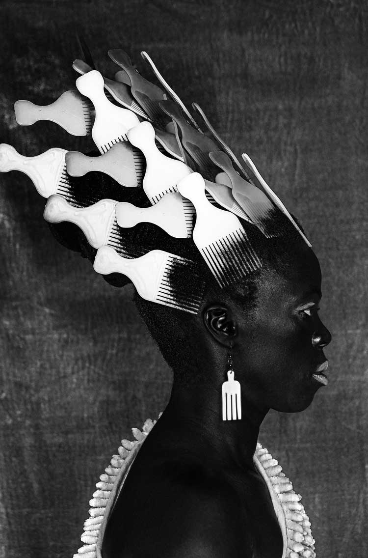 Zanele Muholi. Qiniso, The Sails, Durban, 2019. Photograph, gelatin silver print on paper, 39.9 x 26 cm. Courtesy of the Artist and Yancey Richardson, New York. © Zanele Muholi.