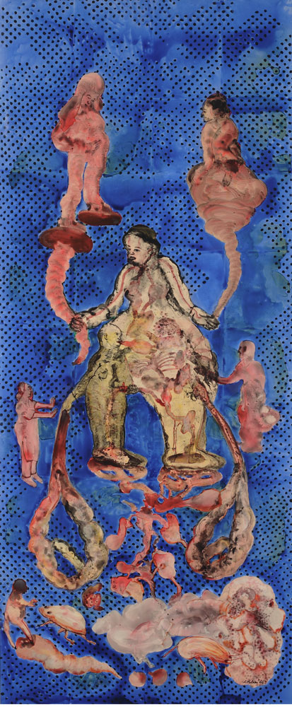 Nalini Malani, Sita I, 2006. Acrylic and enamel reverse painting on Mylar sheet, 183 x 122 cm. Courtesy and copyright Nalini Malani.