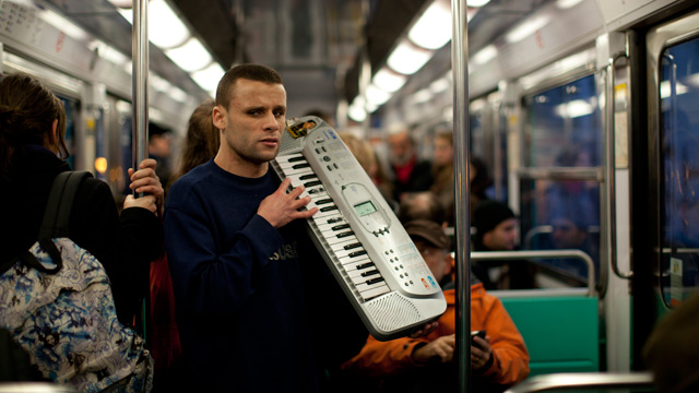 Angelica Mesiti, Citizens Band, 2012 (still). Four-channel High Definition video, 16:9, colour, sound, 21 min 25 sec. Courtesy the artist and Anna Schwartz Gallery.