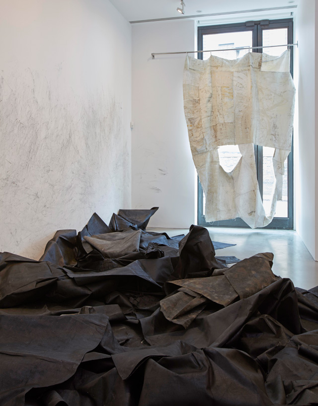 Oscar Murillo, Violent Amnesia, 2019. Kettle’s Yard, University of Cambridge. Photo: Matthew Hollow.