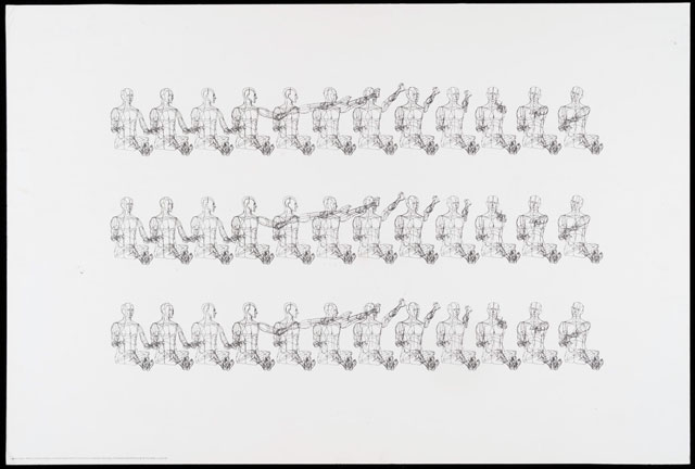 William Fetter. Human Figures, Boeing Computer Graphics 1968. Given by the Computer Arts Society, supported by System Simulation Ltd, London. © Victoria & Albert Museum London.