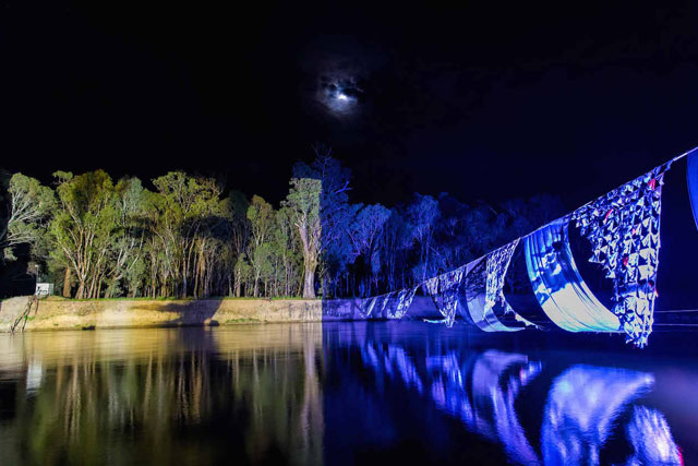 OCG Mary, the Moon and the River Hang – Image James Farley - On Common Ground – Haunting by Vic McEwan with George Main and Vanishing Point: Swan Hoppers Legacy by Julie Montgarrett with Clytie Smith and Vic McEwan. 2015