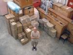 Cildo Meireles surrounded by the boxes which contain the first version of the

Red Shift.