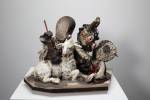 Cathie Pilkington. <em>Help is on its way</em>, 2010.  Wood, plaster, clay, fabric, paint, 40 x 55 x 38 cm.  &copy; the artist and Space Station Sixty-Five. Photo: Graham Challifour.