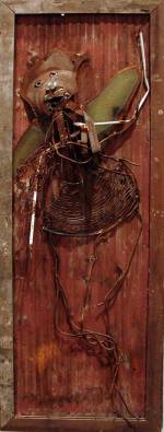 Charlie Lucas (b. 1951), Green Angel, ca. 1980 or early 1990s. Metal 
        and wood. Collection of Carl and Marian Mullis