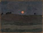 Paula Modersohn-Becker. Lune au-dessus d’un paysage, c1900. Tempera on cardboard, 42 x 55.5 cm. Paula-Modersohn-Becker-Stiftung, Brême. © Paula-Modersohn-Becker-Stiftung, Brême.