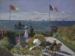 <p>Claude Monet. <em>Terrasse à Sainte-Adresse,</em> 1867. Oil on canvas, 98 x 130 cm. The Metropolitan Museum of Art, New York. © Metropolitan Museum of Art, dist.
service presse Rmn/image of the MMA