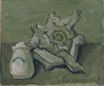 Giorgio Morandi, 1890–1964. Natura morta, 1943. Oil on canvas
25 x 30 cm (60 x 68.6 cm framed). Private Collection, Crevalcore, Italy. foto © Luciano Calzolari, Crevalcore © Giorgio Morandi by SIAE 2008