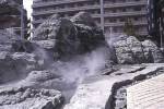 High mountain flowing water, by Cai Guo-Qiang, commissioned by 
              the Mori to be installed outside the museum