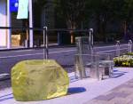 Chairs that disappear on a rainy day, by Tokujin Yoshioka, commissioned 
              by the Mori to be installed outside the museum