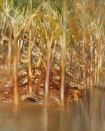 Sidney Nolan. <em>Riverbend II, </em>1965&ndash;1966. Oil on canvas (one of nine panels), each panel 152.5 x 121.9 cm. The News Corporation Collection, New York. &copy; The Trustees of the Sidney Nolan Trust