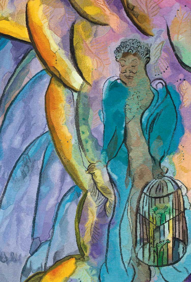 Chris Ofili, The Caged Bird