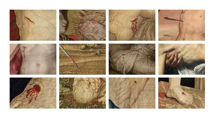 Catherine Opie, Blood grid #4, 2023. © Catherine Opie. Courtesy the artist, Thomas Dane Gallery and Regen Projects, Los Angeles.