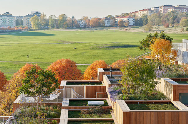 Bjarke Ingels Group (BIG), 79&Park, view of the park from the roof terrace. Photo © Laurian Ghinitoiu.