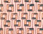 Omega Workshops,        <em>Mechtilde</em>, 1913. 
Printed linen. 
Made in France. Manchester City Art Gallery.