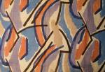 Omega Workshops,        <em>Pamela</em>, 1913. 
Printed linen. 
Made in France. Manchester City Art Gallery.