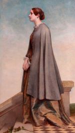 G F Watts, Miss Virginia Pattle (1826-1910), 1849-1850. Oil on canvas, 249 x 143 x 11 cm. (with frame or mount). Eastnor Castle Collection.