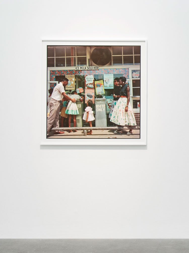 Gordon Parks. At Segregated Drinking Fountain, Mobile, Alabama, 1956. Installation view. Photo courtesy Alison Jacques Gallery, London.