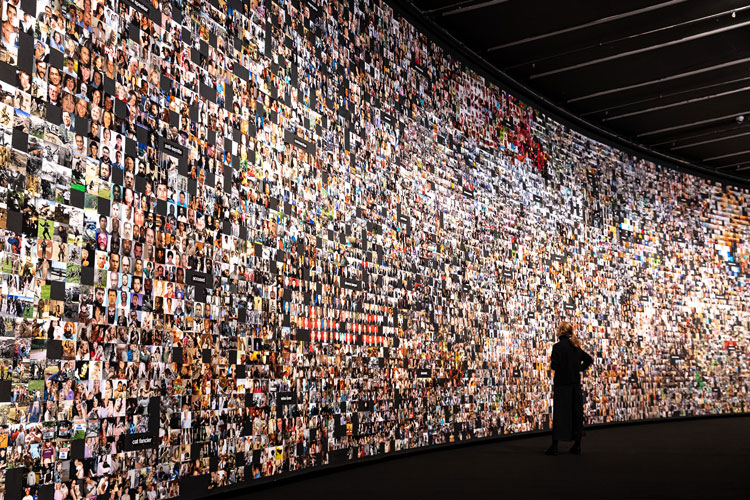 Trevor Paglen: From ‘Apple’ to ‘Anomaly’. Installation view, The Curve, Barbican, London 26 September 2019 – 16 February 2020. © Tim P. Whitby / Getty Images.