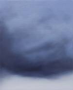 Rebecca Partridge. 30 Day Sky Studies (detail), 2017-18.
Oil on birch ply, 30 parts, overall dimensions variable. © Rebecca Partridge 2018. Courtesy Parafin, London.