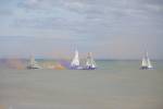 Simon Patterson. Rehearsal of Seascape, 2017, with Bexhill Sailing Club. Photograph: Sin Bozkurt. Courtesy De La Warr Pavilion.