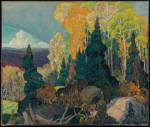 Franklin Carmichael. <em>Autumn        Hillside</em>, 1920. Oil on canvas, 
        76 x 91.4 cm.        &copy; Art Gallery of Ontario. 
        Gift from the J.S. McLean        Collection, Toronto. &copy; Courtesy of<br>
      the Estate of Franklin Carmichael.
