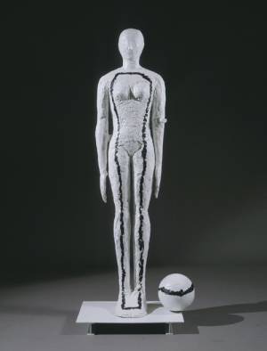 Mimmo Paladino, 
        <em>Untitled</em>, 2005. 

Painted aluminium (unique), 74 x 30 x 19 in/199 x 77 x 48 cm. &copy; The artist, courtesy Waddington Galleries, London. 