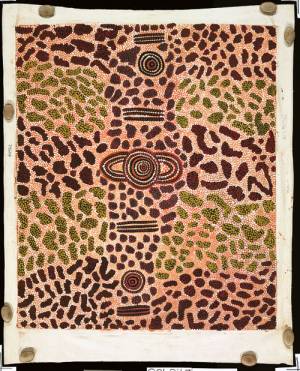 Long Jack Phillipus Tjakamarra. <em>Wilkinkarra Men&rsquo;s Camp,</em> 1975. Synthetic polymer paint on canvas, 2,010 x 1,720 mm. All works &copy; the artists or their estates and licensed by Aboriginal Artists Agency, 2007 