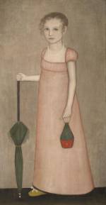 Ammi Phillips. Harriet Campbell,c. 1815. Oil on canvas, 48 1/2 x 25 inches (51 7/8 x 28 7/8 inches framed).  Sterling and Francine Clark Art Institute, Williamstown. Massachusetts. Gift of Oliver Eldridge n memory of Sarah Fairchild Anderson, teacher of art, North Adams Public Schools, daughter of Harriet Campbell, 1991.8. Photograph by Michael Agee, courtesy of Imaging Department ã President and Fellows of Harvard College